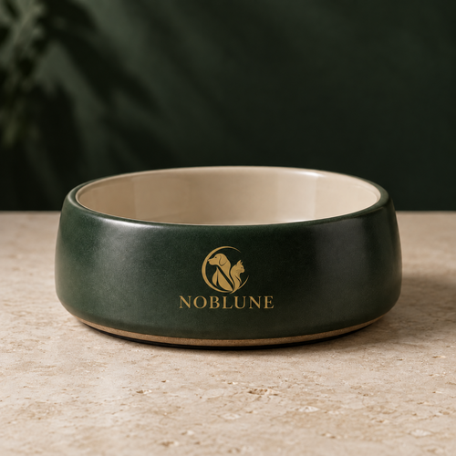 Gamelle Signature NOBLUNE vert forêt avec logo doré